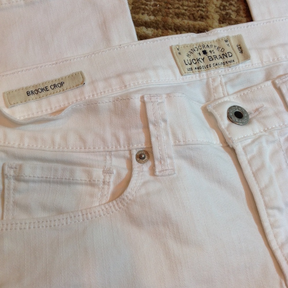 Lucky Brand Brooke Crop Jeans. White 4/27